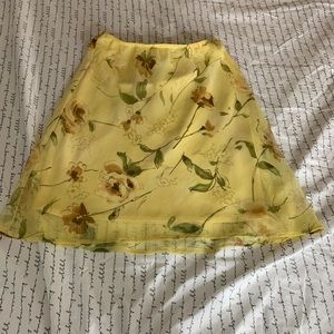 Yellow floral skirt